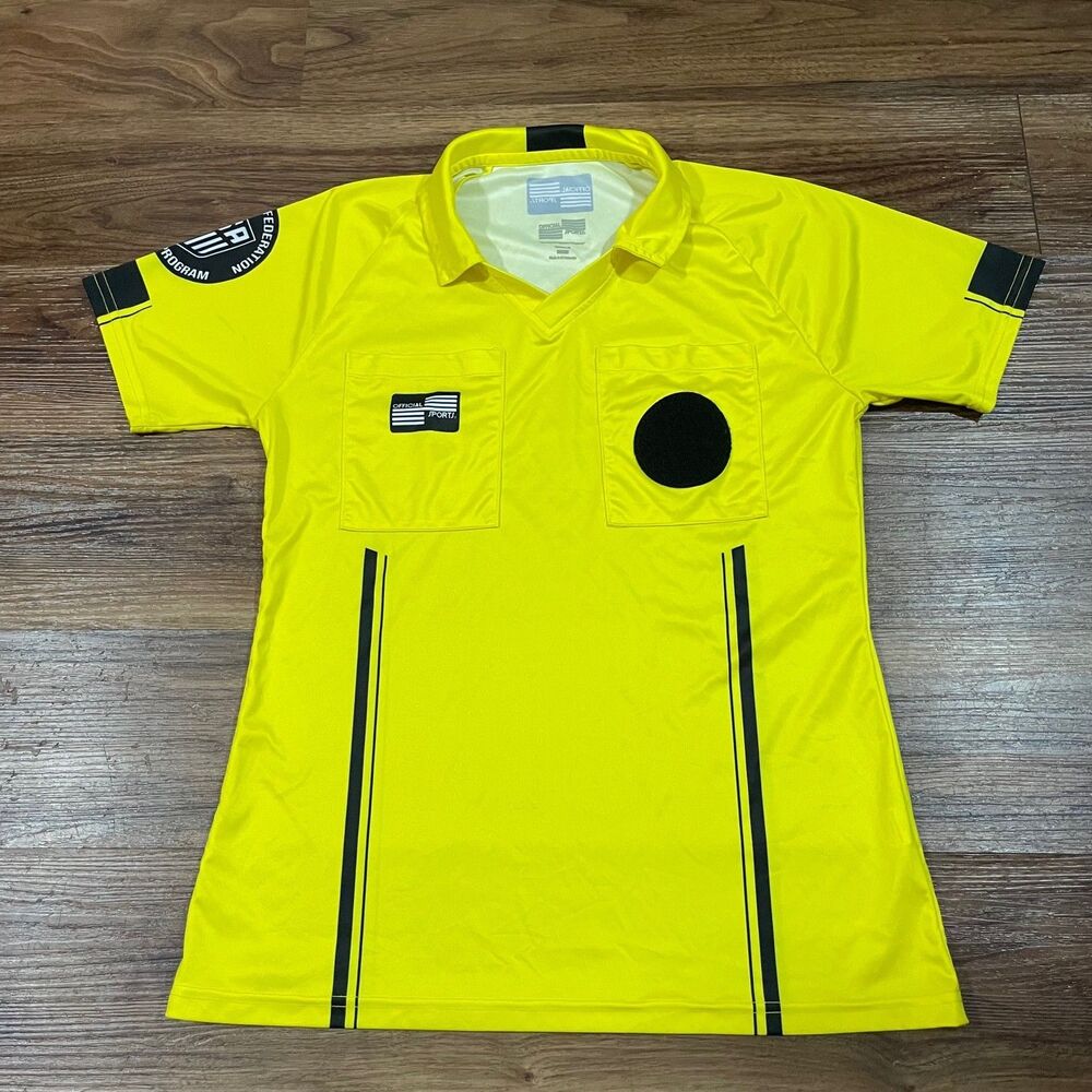 Official Sports U.S. Soccer Federation Referee Yellow Short Sleeve Shirt Women S